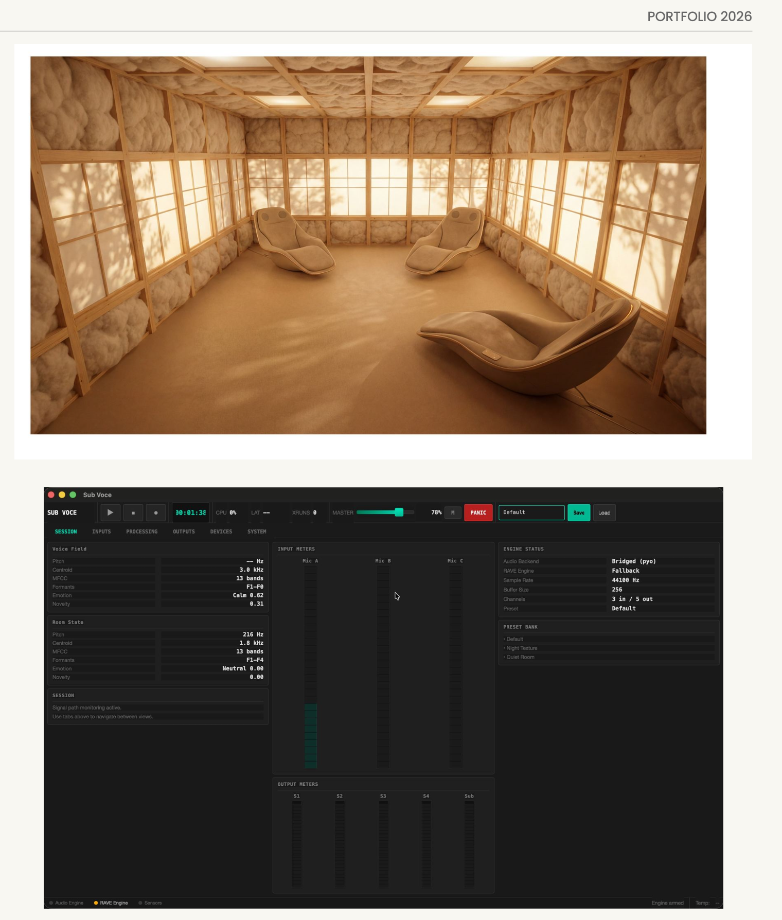 Sub Voce — sound installation